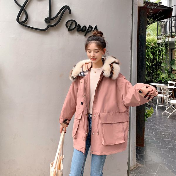 2019 ladies short coats parka womens jackets contrast color fashion women winter jacket cotton padded warm thicken fur collar, Black
2019 ladies short coats parka womens jackets contrast color fashion women winter jacket cotton padded warm thicken fur collar, Black