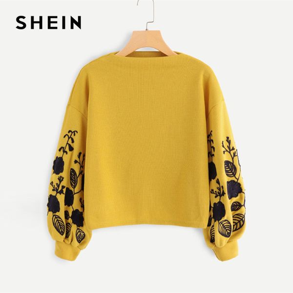 shein ginger preppy elegant floral embroidered cowl neck bishop sleeve sweatshirt 2018 autumn casual women pullovers sweatshirts, Black
shein ginger preppy elegant floral embroidered cowl neck bishop sleeve sweatshirt 2018 autumn casual women pullovers sweatshirts, Black