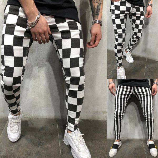 men's casual pants jogger skinny pencil pants comfortable striped plaid hip hop long plaid autumn spring 2020, Black
men's casual pants jogger skinny pencil pants comfortable striped plaid hip hop long plaid autumn spring 2020, Black