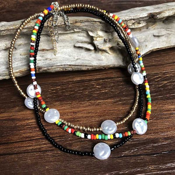 handmade beads necklace women bohemian trendy beaded jewelry choker necklaces, Golden;silver
handmade beads necklace women bohemian trendy beaded jewelry choker necklaces, Golden;silver