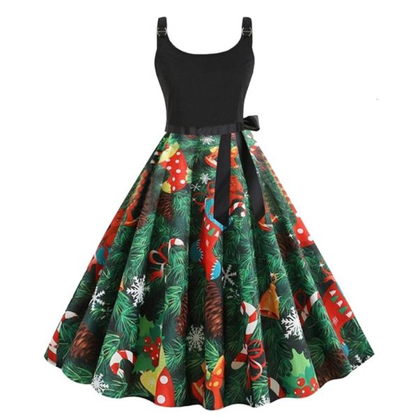 winter christmas dress women's straps vintage santa claus snowflake print christmas dress new year festival family party, Black;gray
winter christmas dress women's straps vintage santa claus snowflake print christmas dress new year festival family party, Black;gray