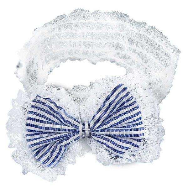 1 piece baby infant blue stripe lace bow hair decor hairband headband, Slivery;white
1 piece baby infant blue stripe lace bow hair decor hairband headband, Slivery;white