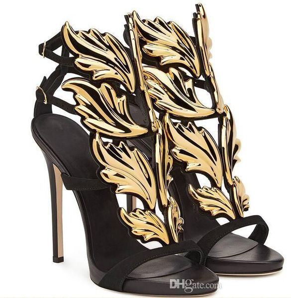2017 designer flame metal leaf wing high heel sandals gold nude black party events shoes size 35 to 40 cs8
2017 designer flame metal leaf wing high heel sandals gold nude black party events shoes size 35 to 40 cs8