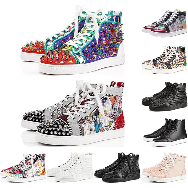 designer fashion red bottoms shoes luxury studded spikes flat sneakers for men women suede spike crystal leather casual rivet sneaker 35-47
designer fashion red bottoms shoes luxury studded spikes flat sneakers for men women suede spike crystal leather casual rivet sneaker 35-47