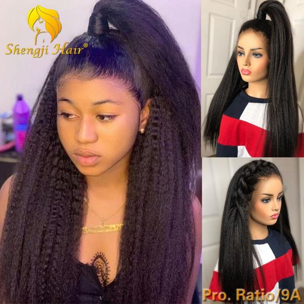 kinky straight lace front wig pre plucked 13x6 lace front human hair wigs for black women 150 brazilian remy hair fake scalp wig, Black;brown
kinky straight lace front wig pre plucked 13x6 lace front human hair wigs for black women 150 brazilian remy hair fake scalp wig, Black;brown