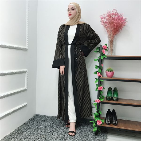 2019 new arrival muslim women flare sleeve abaya dress s-2xl plus size islamic women striped kimono cardigan, Red
2019 new arrival muslim women flare sleeve abaya dress s-2xl plus size islamic women striped kimono cardigan, Red