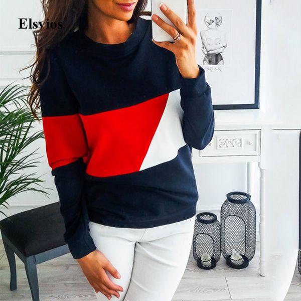 elsvios women patchwork hoodies sweatshirt autumn winter long sleeve sweatshirt casual femme o-neck pullover streetwear xxl, Black
elsvios women patchwork hoodies sweatshirt autumn winter long sleeve sweatshirt casual femme o-neck pullover streetwear xxl, Black