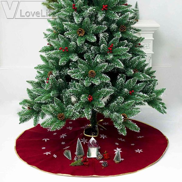 120cm/48" ivory burlap snowflake christmas tree skirt ornament christmas decoration new year event party supplies
120cm/48" ivory burlap snowflake christmas tree skirt ornament christmas decoration new year event party supplies
