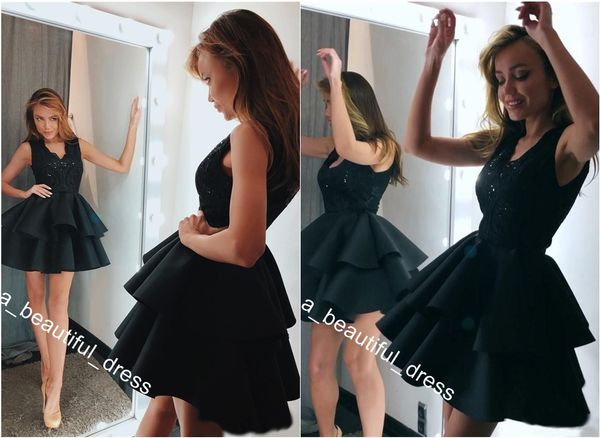 new tired mini short little black dresses homecoming wear chic v-neck party gowns cocktail dresses short prom dress with lace appliques, Blue;pink
new tired mini short little black dresses homecoming wear chic v-neck party gowns cocktail dresses short prom dress with lace appliques, Blue;pink