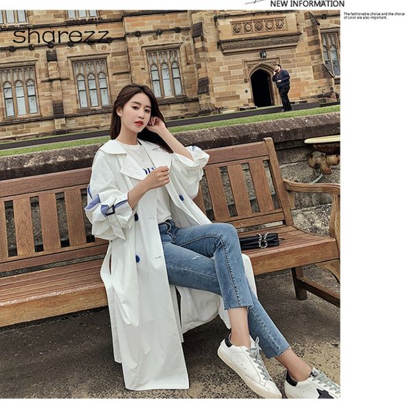 2019 autumn new women's casual trench coat oversize double breasted vintage splice loose washed outwear loose clothing, Tan;black
2019 autumn new women's casual trench coat oversize double breasted vintage splice loose washed outwear loose clothing, Tan;black