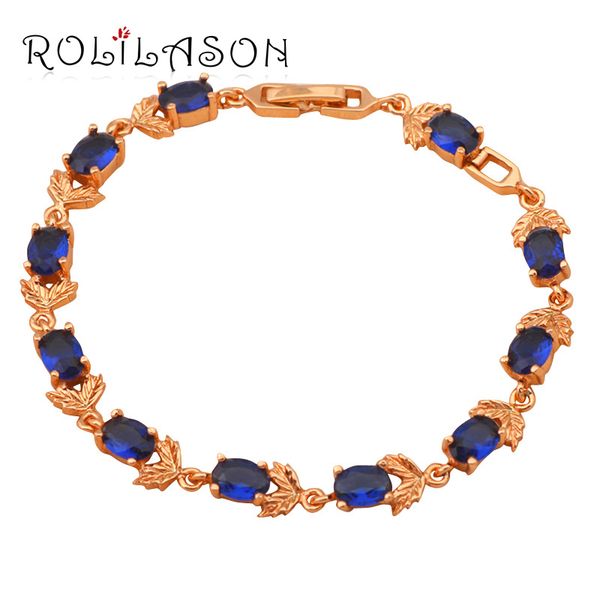 rolilason romantic rose pattern design navy blue crystal zircon golden chain bracelet health wedding item fashion jewelry tb663, Black
rolilason romantic rose pattern design navy blue crystal zircon golden chain bracelet health wedding item fashion jewelry tb663, Black