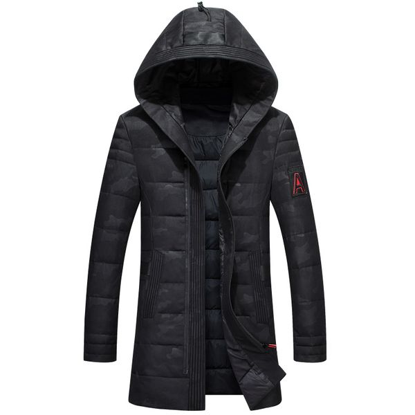 2018 winter new men's warm down jacket clothes fashion casual camouflage pattern long section hooded thick duck down coat male, Black
2018 winter new men's warm down jacket clothes fashion casual camouflage pattern long section hooded thick duck down coat male, Black