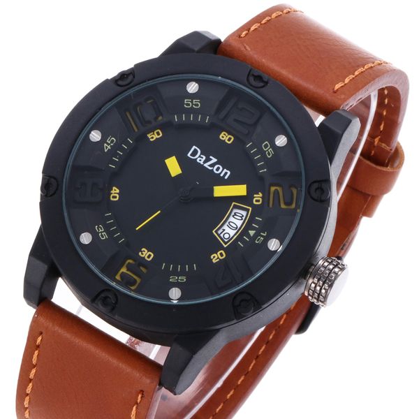 2018 brand fashion casual sports men's watch clock luxury leather strap calendar quartz men watches large wristwatches, Slivery;brown
2018 brand fashion casual sports men's watch clock luxury leather strap calendar quartz men watches large wristwatches, Slivery;brown