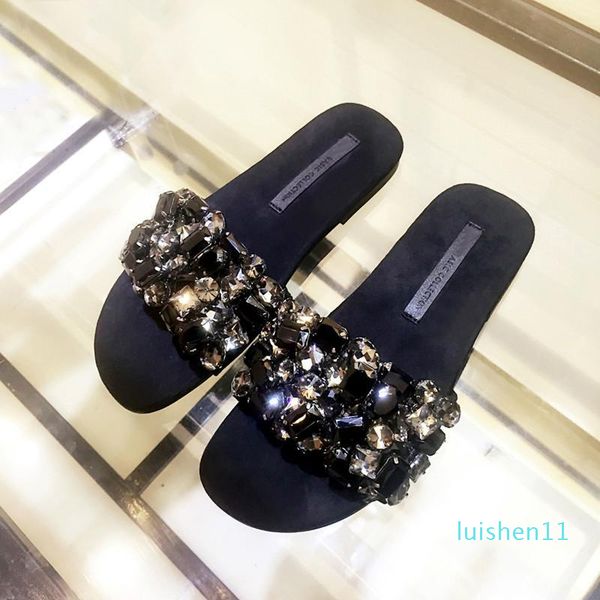 koovan women slipper 2019 new word slipper summer non-slip flats bottom rhinestone cool flat with students cool women shoes three colors l11, Black
koovan women slipper 2019 new word slipper summer non-slip flats bottom rhinestone cool flat with students cool women shoes three colors l11, Black