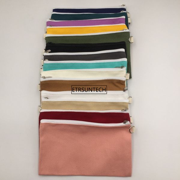 10pcs coloful blank canvas zipper pencil cases pen pouches cotton cosmetic bags makeup bags mobile phone clutch bag organizer
10pcs coloful blank canvas zipper pencil cases pen pouches cotton cosmetic bags makeup bags mobile phone clutch bag organizer