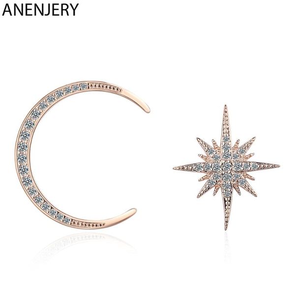 anenjery 925 sterling silver shiny star moon asymmetric stud earring for lady party jewelry clothing accessories s-e1034, Golden;silver
anenjery 925 sterling silver shiny star moon asymmetric stud earring for lady party jewelry clothing accessories s-e1034, Golden;silver