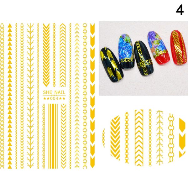 1sheet nail art sticker golden strips floral pattern manicure diy decal nail accessories, Black
1sheet nail art sticker golden strips floral pattern manicure diy decal nail accessories, Black