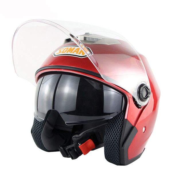 motorcycle scooter half face helmet dual lens riding protective breathable anti-uv
motorcycle scooter half face helmet dual lens riding protective breathable anti-uv