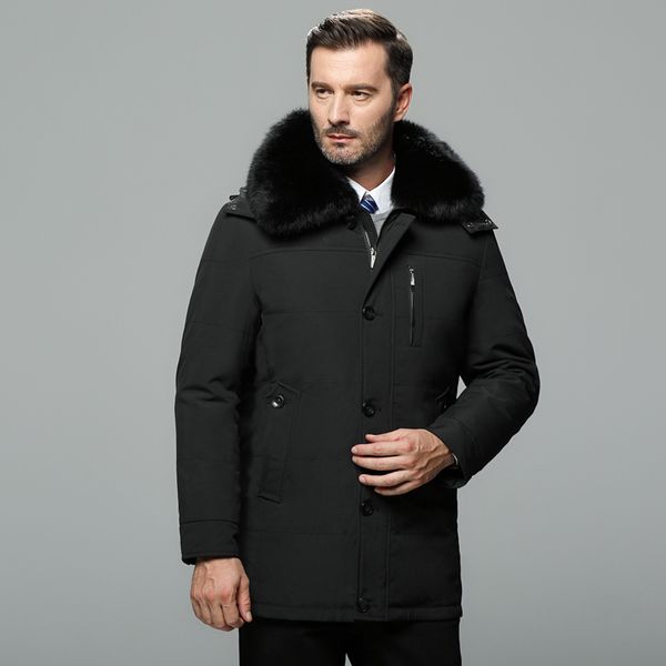 2019 new middle-aged winter down jacket men hooded fur collar plus size 4xl men winter coat parkas thicken warm clothing, Tan;black
2019 new middle-aged winter down jacket men hooded fur collar plus size 4xl men winter coat parkas thicken warm clothing, Tan;black