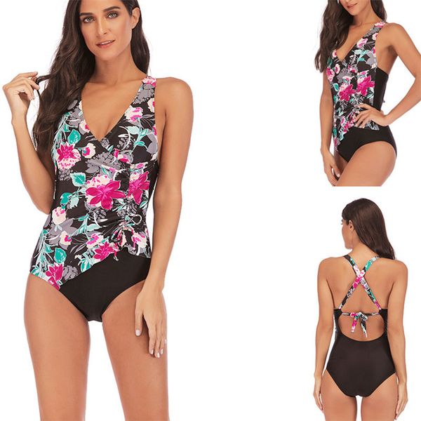 bkning new 2019 plus size swimsuit one piece bathing suit female strappy backless swiming floral print badpak large s 5xl, White;black
bkning new 2019 plus size swimsuit one piece bathing suit female strappy backless swiming floral print badpak large s 5xl, White;black
