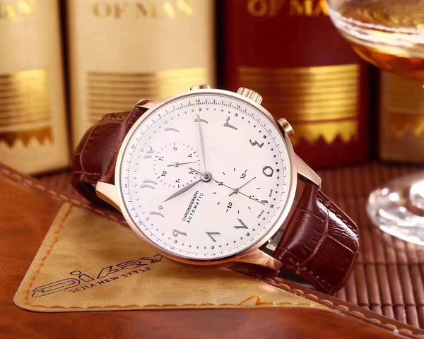 2019 deluxe mechanical automatic men's calendar leather strap designer watch fashion casual luxury new arabic digital dial men's w, Slivery;brown
2019 deluxe mechanical automatic men's calendar leather strap designer watch fashion casual luxury new arabic digital dial men's w, Slivery;brown