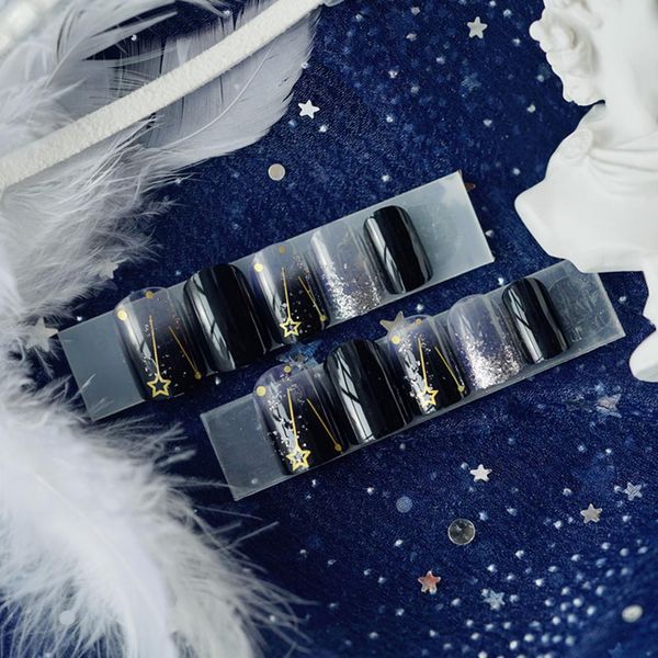 stickers & decals hobbylane 24 pcs nail water transfer sticker shiny fake nails star moon decorations artificial acrylic short false patches, Black
stickers & decals hobbylane 24 pcs nail water transfer sticker shiny fake nails star moon decorations artificial acrylic short false patches, Black