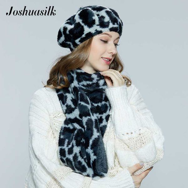 joshuasilk winter women hat scarf set angora faux fur leopard mix color popular brand warm hat, Blue;gray
joshuasilk winter women hat scarf set angora faux fur leopard mix color popular brand warm hat, Blue;gray