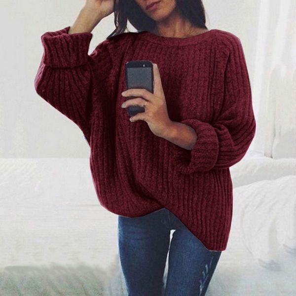 women solid o neck knitted sweater 2020 autumn winter fashion female pullover sweaters ladies loose knitwear dropship, White;black
women solid o neck knitted sweater 2020 autumn winter fashion female pullover sweaters ladies loose knitwear dropship, White;black