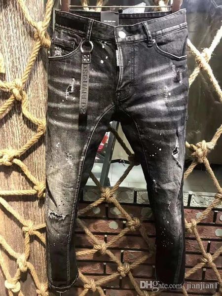explosion models micro-elastic cloth european and american fashion street brand d2 jeans men's quality wash the latest pickup design, Blue
explosion models micro-elastic cloth european and american fashion street brand d2 jeans men's quality wash the latest pickup design, Blue