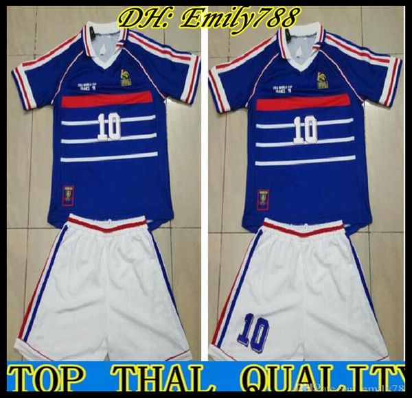 kids retro soccer jerseys france 1998 world cup champions zidane henry trezeguet vieira ribery maillot de foot camisa de futebol, Black;yellow
kids retro soccer jerseys france 1998 world cup champions zidane henry trezeguet vieira ribery maillot de foot camisa de futebol, Black;yellow