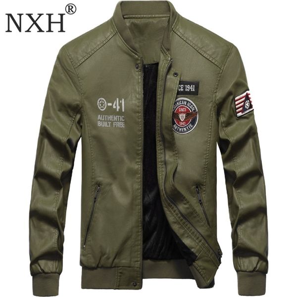nxh 8 colors available mens leather jacket pu motor bomber wool inner winter coats japan korea baseball jackets, Black
nxh 8 colors available mens leather jacket pu motor bomber wool inner winter coats japan korea baseball jackets, Black