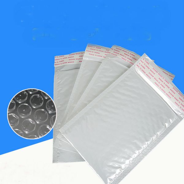 18*23cm 50pcs White Kraft Paper Foam Fill Envelope Poly Mailer Kraft Paper Bubble Packaging Mail Bag Lightweight Waterproof