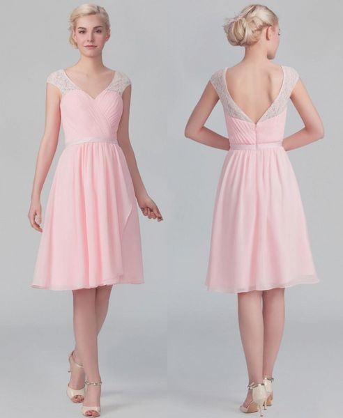custom made a line cap sleeve lace short bridesmaid dresses knee length pink chiffon wedding reception dresses pleated, White;pink
custom made a line cap sleeve lace short bridesmaid dresses knee length pink chiffon wedding reception dresses pleated, White;pink