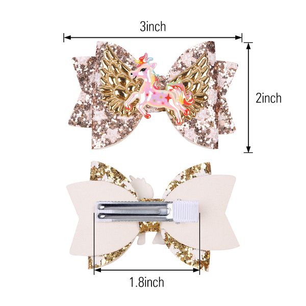 1 pc girls glitter bows clip unicorn hairpins pu printed heart star sport shape 3 inch sweet bow cartoon kids hair clips, Slivery;white
1 pc girls glitter bows clip unicorn hairpins pu printed heart star sport shape 3 inch sweet bow cartoon kids hair clips, Slivery;white