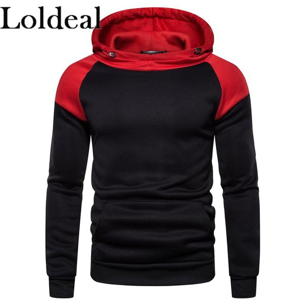 loldeal fashion hoodie men pullover stitching hip hop long sleeve silm sports fitness, Black
loldeal fashion hoodie men pullover stitching hip hop long sleeve silm sports fitness, Black