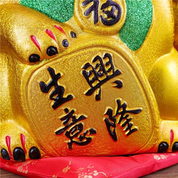 cute 7inch gold ceramic lucky cat figurines feng shui wealth ornaments electric waving shaking hands home decoration accessories
cute 7inch gold ceramic lucky cat figurines feng shui wealth ornaments electric waving shaking hands home decoration accessories