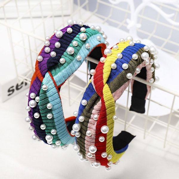 vintage красочный полосатый шерстяное knotted hairband с jewelry перл узел оголовье аксессуары для волос для волос 
vintage красочный полосатый шерстяное knotted hairband с jewelry перл узел оголовье аксессуары для волос для волос