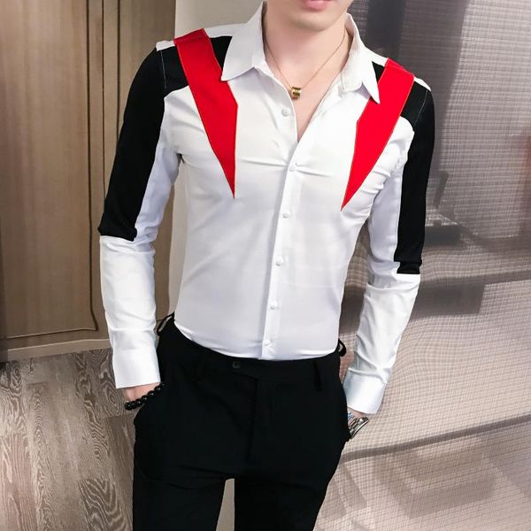 casual shirts club tuxedo 3xl- sale men shirt 2019 autumn new contrast color patchwork shirt men long sleeve pullover mens, White;black
casual shirts club tuxedo 3xl- sale men shirt 2019 autumn new contrast color patchwork shirt men long sleeve pullover mens, White;black