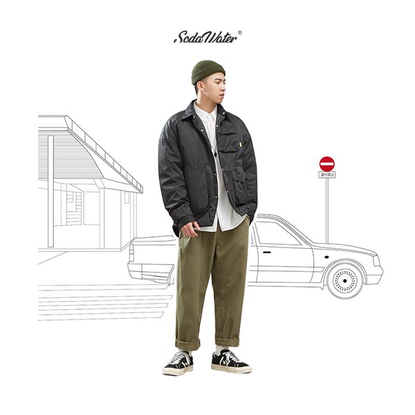 sodawater stitching pockets winter jacket men streetwear loose fit button coat men 2019 winter fashion jacket parka hombre 9752w, Black
sodawater stitching pockets winter jacket men streetwear loose fit button coat men 2019 winter fashion jacket parka hombre 9752w, Black