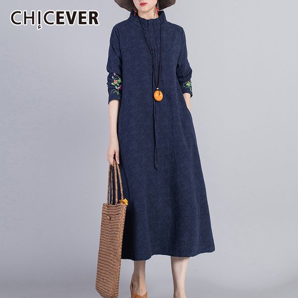 chicever vintage embroidery women's dress stand collar long sleeve loose plus size casual autumn midi female dresses 2019 new, Black;gray
chicever vintage embroidery women's dress stand collar long sleeve loose plus size casual autumn midi female dresses 2019 new, Black;gray