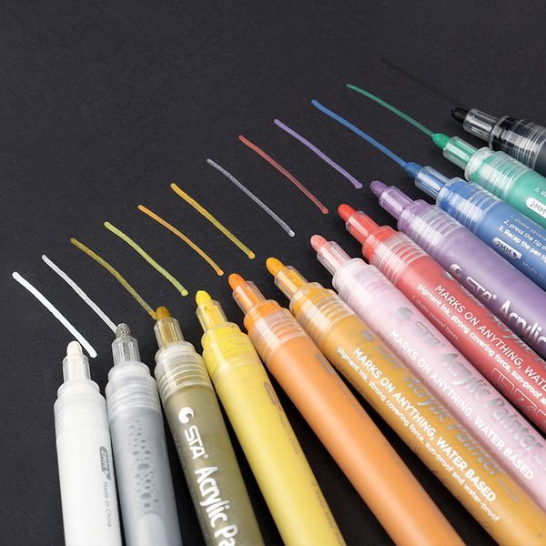 1pc acrylic paint art marker pen water-based pigment ink marker pens for rock glass porcelain mug wood fabric painting doodling
1pc acrylic paint art marker pen water-based pigment ink marker pens for rock glass porcelain mug wood fabric painting doodling