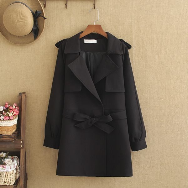 women's trench coats large spring collection coat slim medium-length waistband lapel 220 pounds, Tan;black
women's trench coats large spring collection coat slim medium-length waistband lapel 220 pounds, Tan;black