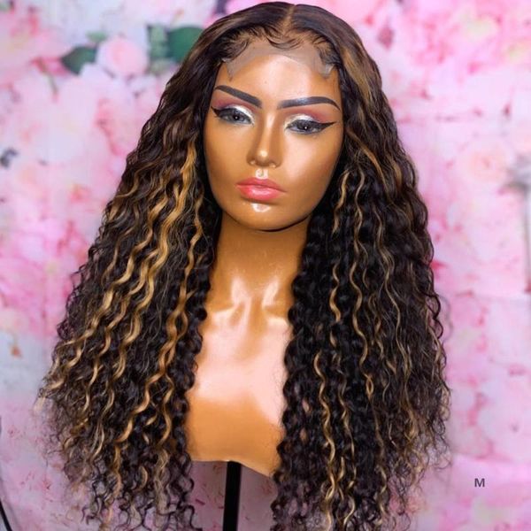 13x4 honey blond ombre color highlight 130% lace front human hair wigs for women remy brazilian curly hair medium ratio bib, Black;brown
13x4 honey blond ombre color highlight 130% lace front human hair wigs for women remy brazilian curly hair medium ratio bib, Black;brown