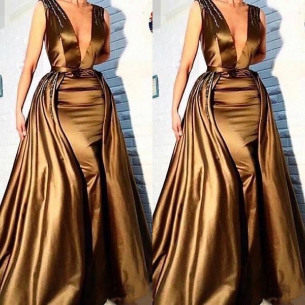 gold evening dresses with detachable skirt deep v neck formal long beaded arabic prom dresses party gowns for evening wear, Black;red
gold evening dresses with detachable skirt deep v neck formal long beaded arabic prom dresses party gowns for evening wear, Black;red
