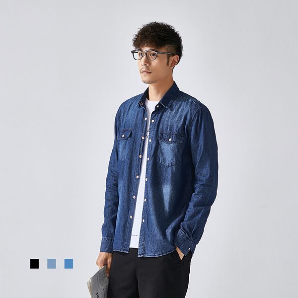spring new arrival mens 2 pockets denim shirt men long sleeve slim shirts casual jeans clothing fashion dress shirt 2020, White;black
spring new arrival mens 2 pockets denim shirt men long sleeve slim shirts casual jeans clothing fashion dress shirt 2020, White;black
