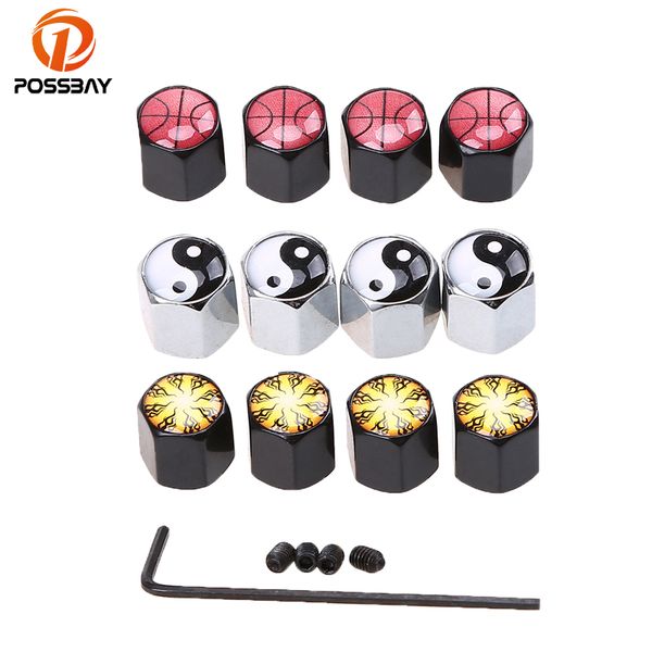 possbay car wheel tire stem air valve caps black/silver dust cover anti theft basketball/tai chi logo emblem badge air cap
possbay car wheel tire stem air valve caps black/silver dust cover anti theft basketball/tai chi logo emblem badge air cap