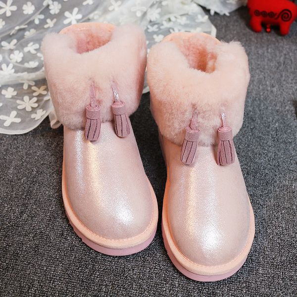 fashion boots for women genuine sheepskin leather winter boots 100% natural fur real wool warm snow ankle shoes, Black
fashion boots for women genuine sheepskin leather winter boots 100% natural fur real wool warm snow ankle shoes, Black