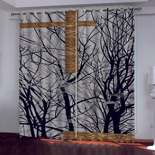 black branch curtains customized curtains complex classical style simple modern black and white 3d blackout curtains
black branch curtains customized curtains complex classical style simple modern black and white 3d blackout curtains