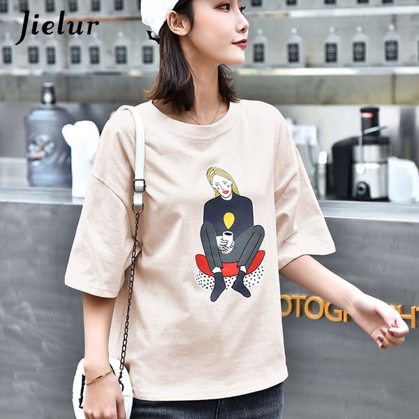 casual t shirt women cotton cartoon print short sleeve t-shirt female o-neck summer loose apricot pink camiseta mujer, White
casual t shirt women cotton cartoon print short sleeve t-shirt female o-neck summer loose apricot pink camiseta mujer, White
