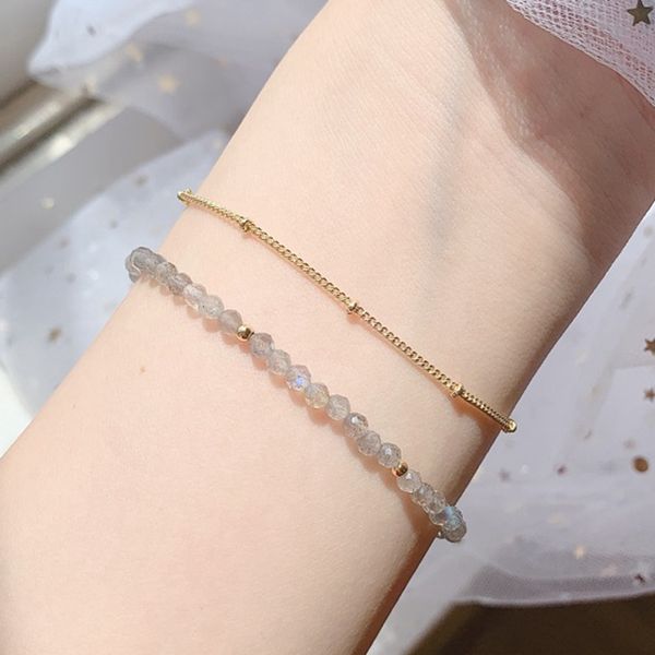 natrual shining labradorite 3mm faceted beads 925 sterling silver gold color fashion bracelet 7''-8'' nice gift dropping, Black
natrual shining labradorite 3mm faceted beads 925 sterling silver gold color fashion bracelet 7''-8'' nice gift dropping, Black